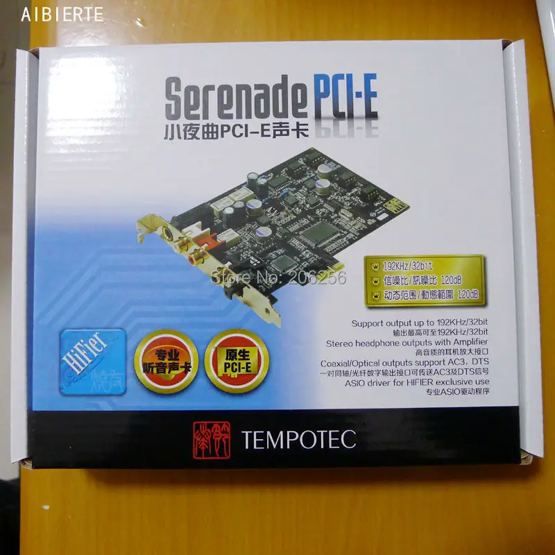 Звуковая карта TEMPOTEC HIFIER Serenade PCI E коаксиальные/оптические выходы поддержка AC3 DTS 192