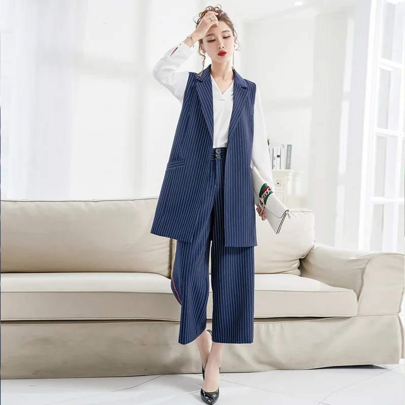 Брючный костюм для женщин женский комплект из 2 предметов брюки деловой и офисный