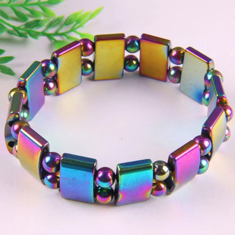 Motley магнитный браслет из гематита женский для подарка 7 5 дюйма G367|bead bracelet|bangle