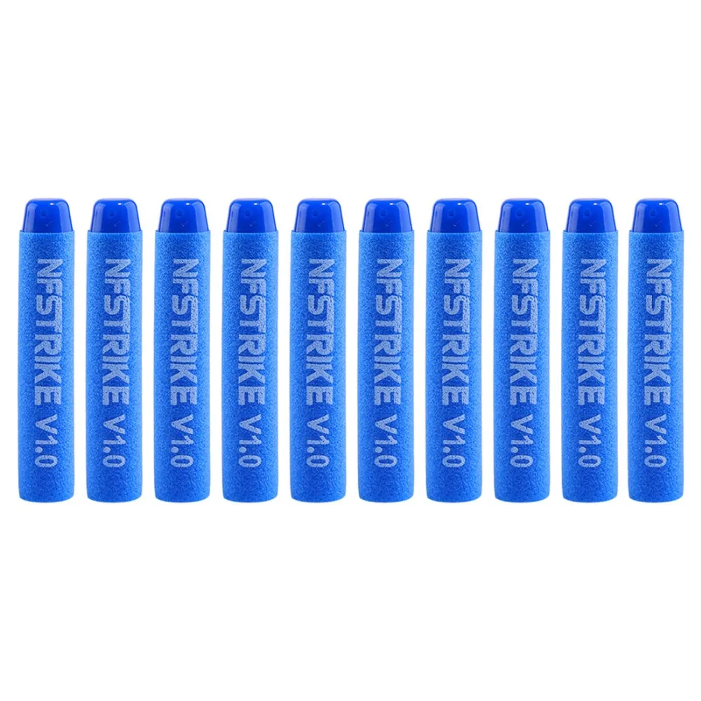 7,2*1,3 см 100 шт NFSTRIKE V1.0 индивидуальные мягкие пули для Nerf N-strike Элитной серии-морской синий