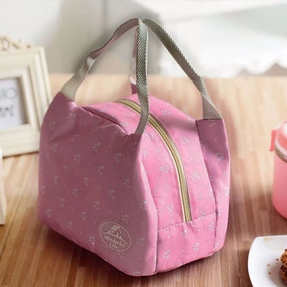 Функциональная сумка-холодильник с узором ланч бокс портативный изолированный