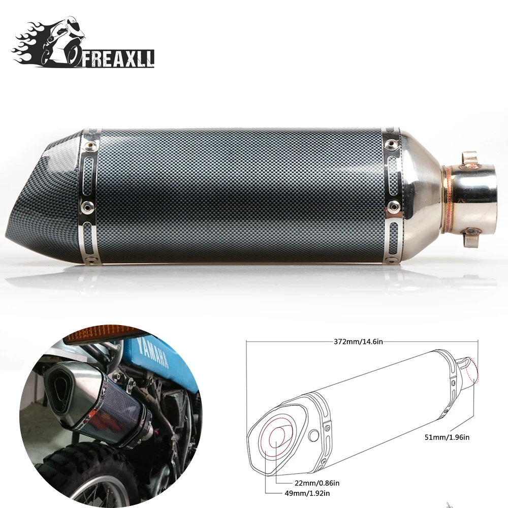 36-51mm Universal Motorcycle Exhaust Escape Scooter Moto Modified Muffler With Muffler Pit Bike Pot Escape DB Killer For Suzuki