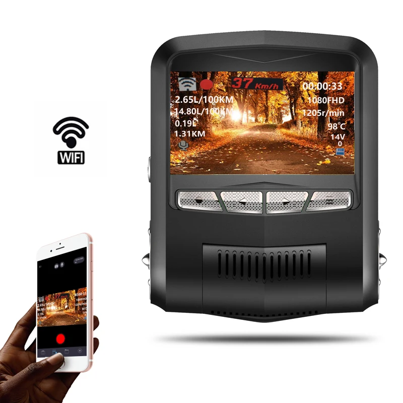 Addkey Автомобильный видеорегистратор Камера FHD 1080 P Новатэк 96658 WiFi App OBD OBD2