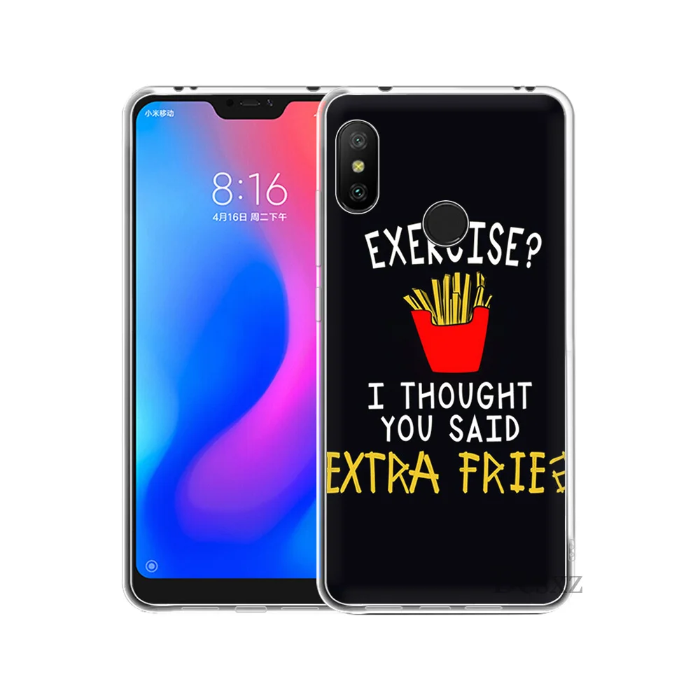 Чехол для телефона с изображением картофеля фри бургера пиццы Xiaomi Mi 5 6 8 Lite SE A1 A2 5X