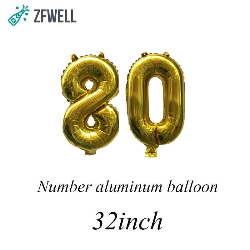 ZFWELL 19 шт./лот 18 дюймов Матовый алюминиевый воздушный шар со звездами цифровой