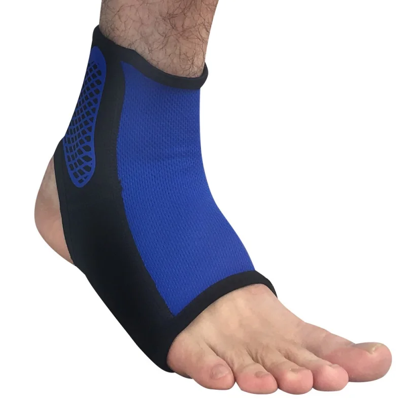 Синий Фитнес фиксатор лодыжки Поддержка ноги Sprain Guard защитный ремень ММА ноги Муай Тай Бокс Баскетбол Футбол тренажерный зал Спорт - Цвет: Синий