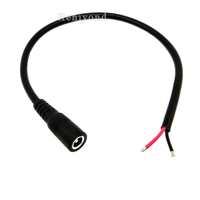 Бесплатная доставка 10 шт. 5 5*2 1 мм DC адаптер питания Женский кабель 18 Awg 12V монитор