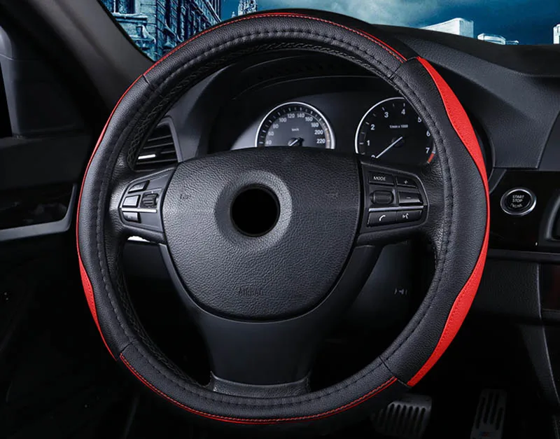 XWSN Высококачественная кожаная крышка рулевого колеса подходит для Infiniti Acura DS Lincoln Tesla Jac JEEP 38 см автомобильный Стайлинг