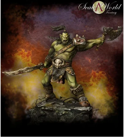 Несобранная модель 1/24 Shargh Orc soldier Fury фигурка 75 мм набор из смолы миниатюрная