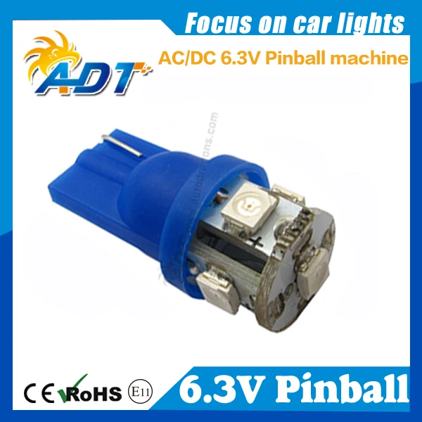 200 шт. клиновидная база 5 * 3528SMD AC 6 3 V #555 пинбол светодиодные фонари для игровой