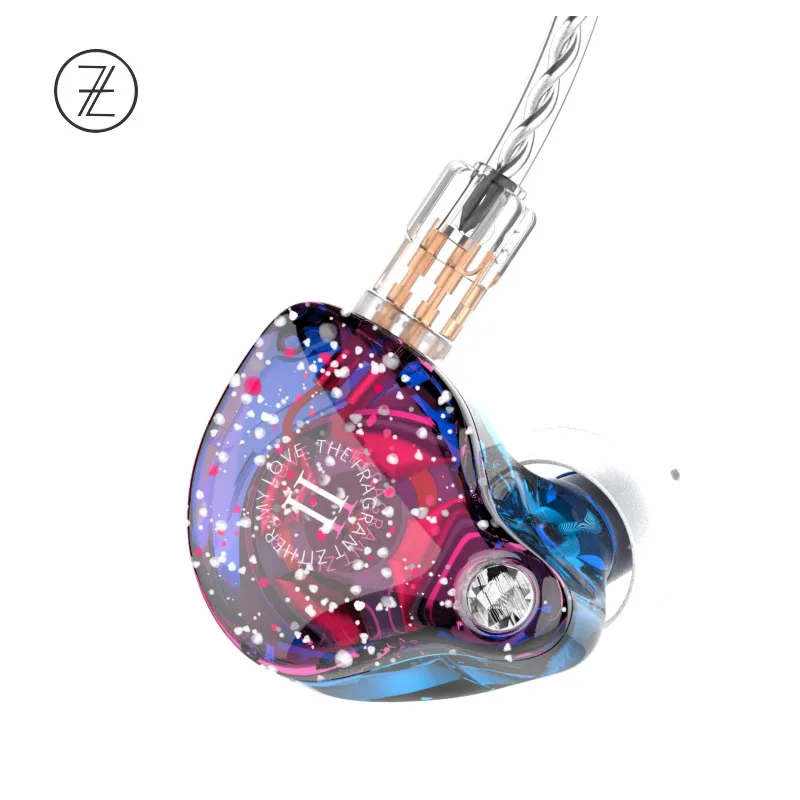 002-Blue Purple TFZ MY LOVE II наушники-вкладыши HiFi аудио Графен драйвер со съемными кабелями наушники - Цвет: 002-Blue Purple
