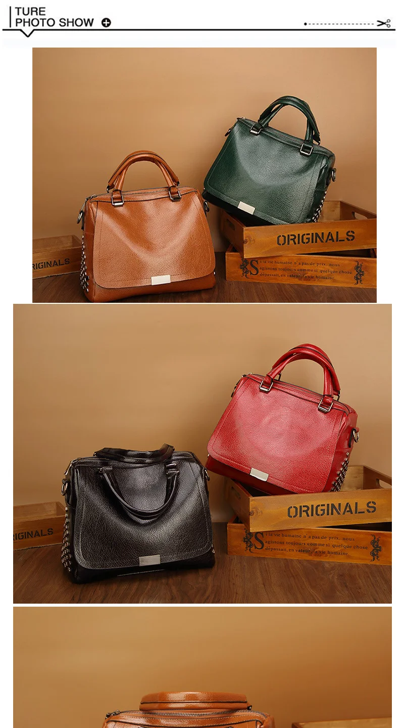 Сумка Для женщин сумка модные мягкие заклепки блестками Crossbody сумки для Для женщин Зеленые кожаные сумки женские Повседневное Tote