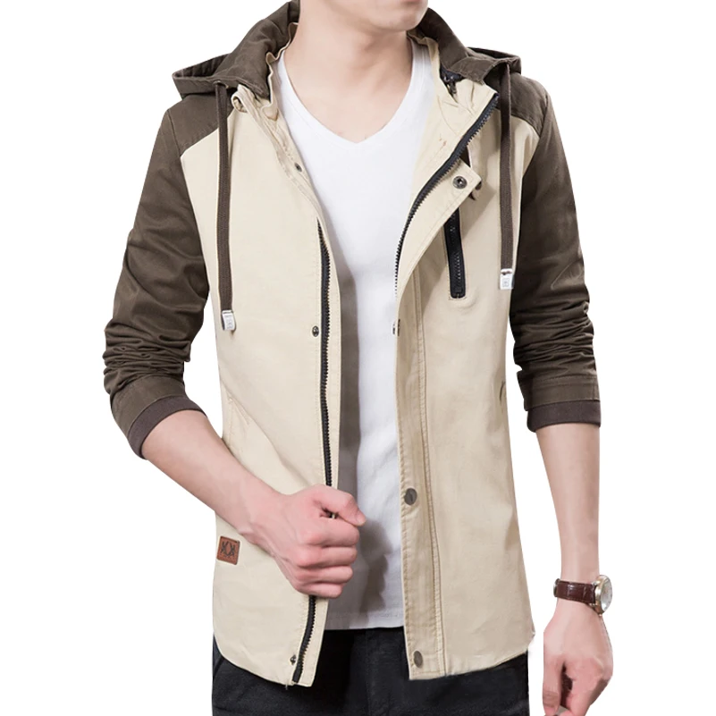 Брендовая куртка Для мужчин Мода 2017 г. мужской Куртки молнии Военная Униформа