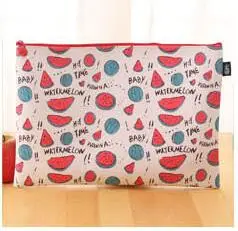 watermelon ETya Новая мода фруктовый принт женский дорожный кейс для косметики косметичка большая емкость переносная сумка на молнии для хранения документов - Цвет: watermelon