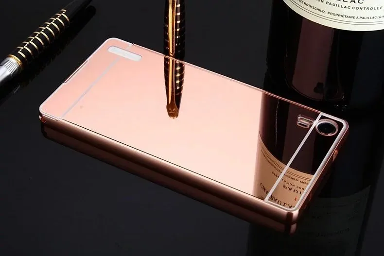 Для lenovo Vibe Shot Z90 металлический алюминиевый бампер рамка чехол для lenovo Vibe Shot Z90 Z90-3 Z90-7 с зеркальной задней крышкой ПК