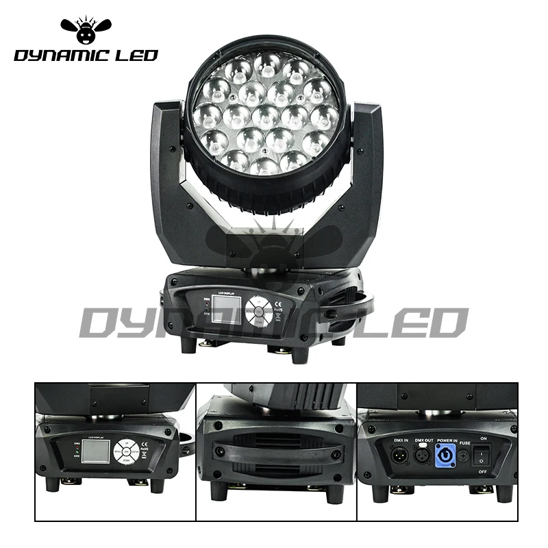4 шт. AURA 19x15 Вт RGBW 4in1 Led перемещение головы луч света стирка с зумом подсветка