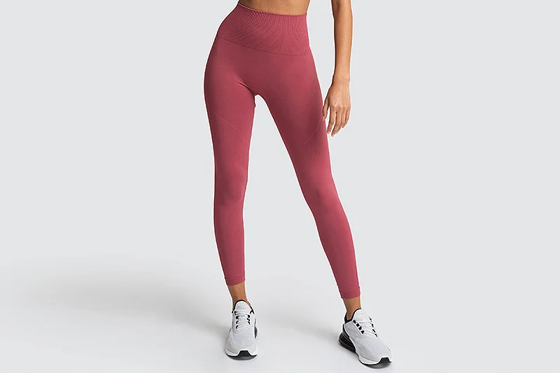 Red Legging Для женщин Пот приседания Proof Booty сексуальные тонкие Капри для тренировок Yogaing Pant& Bra сухая посадка бедра подтяжка ягодиц бесшовный нейлоновый набор тренажерных залов леггинсы - Цвет: Red Legging