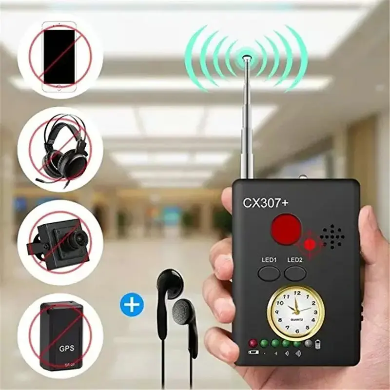 

Free Shipping BONLOR CX007 Wireless FNR Full-frequency Detector GSM Device Finder Cam Laser Lens RF Signal Detector