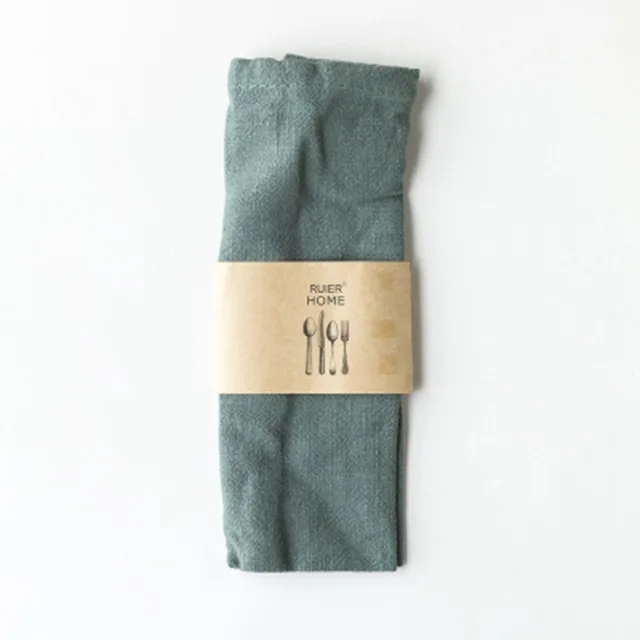 blackish green 1 шт. 30x40 см хлопковая льняная одежда салфетка для стола домашняя Свадебная вечеринка кухонная чашка салфетки для посуды декоративная настольная - Цвет: blackish green