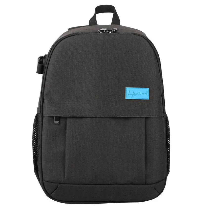 Black with Blue Камера Противоугонная модная Наплечная Сумка Серый Черный рюкзак Водонепроницаемый дорожный штатив чехол для объектива для мужчин и женщин сумки для Canon Nikon - Цвет: Black with Blue