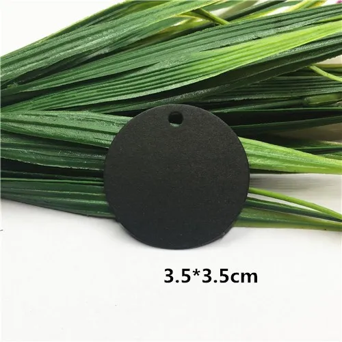 3.5x3.5cm black 50 шт крафт-бумага прекрасный коричневый подарок навесные лейблы карты круглые и Т-образные Популярные сообщения Примечание имя карточка ручная работа креативные бирки карты - Цвет: 3.5x3.5cm black