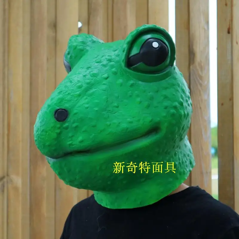 

Пользовательская маска на Хэллоуин с животными, Милые Маски, лягушки, головные уборы, киношоу, смешные живые декоративные реквизиты