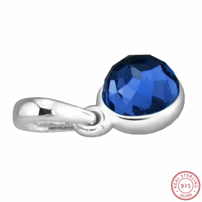 Бусины шармы в виде капель серебристые с лондонским кристаллом|charm beads|charm beads