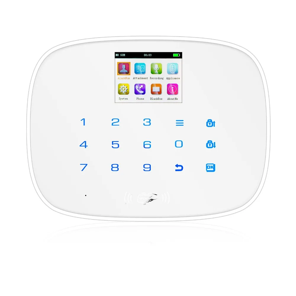 Kerui IOS Android APP Беспроводная GSM сигнализация Система RFID Управление Авто циферблат