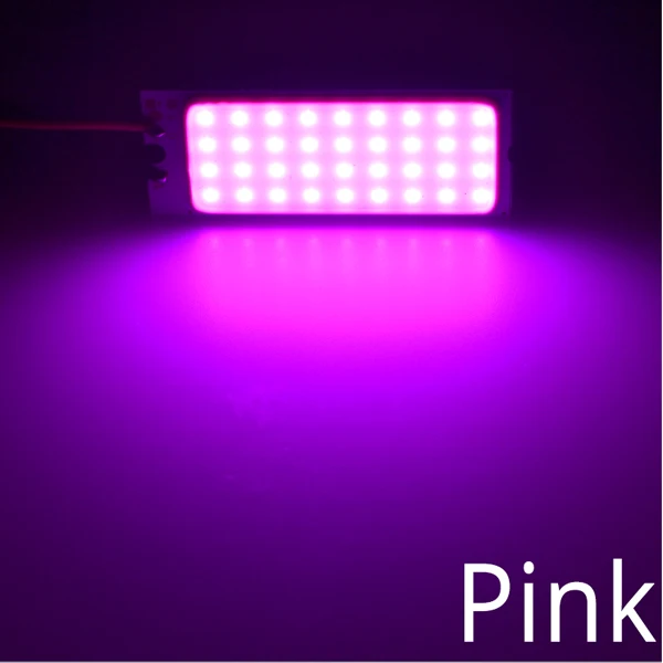 Розовый 10X Белый Красный T10 Cob 36Led Автомобильные светодиодные лампы w5w C5W 194 панельные лампы Авто дверная лампа для чтения запасной купол фестон светильник BA9S DC 12v - Испускаемый цвет: Розовый