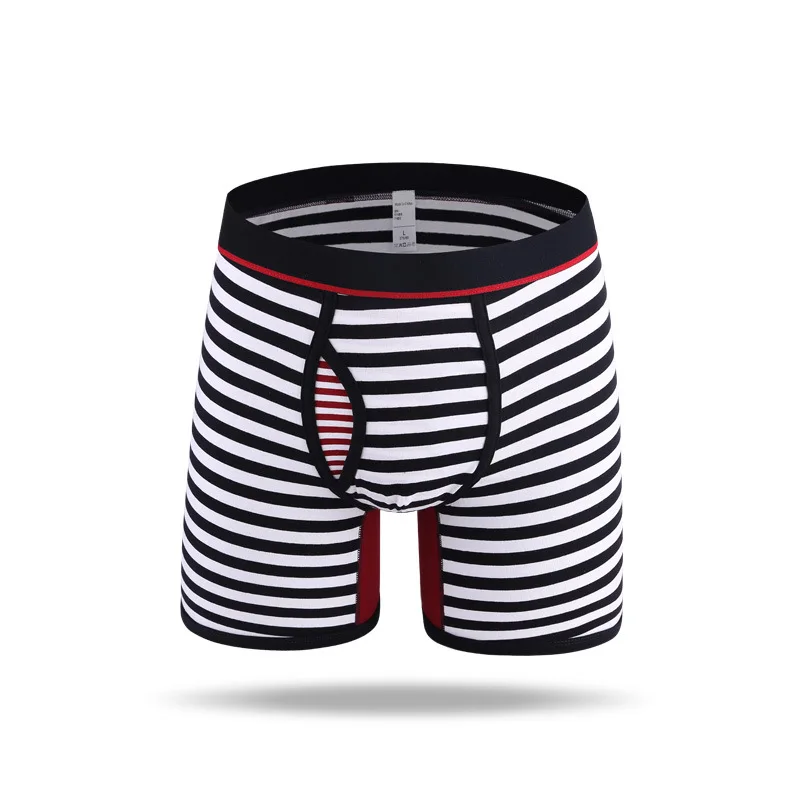 Мужское нижнее белье высококачественные хлопковые трусы боксеры в полоску