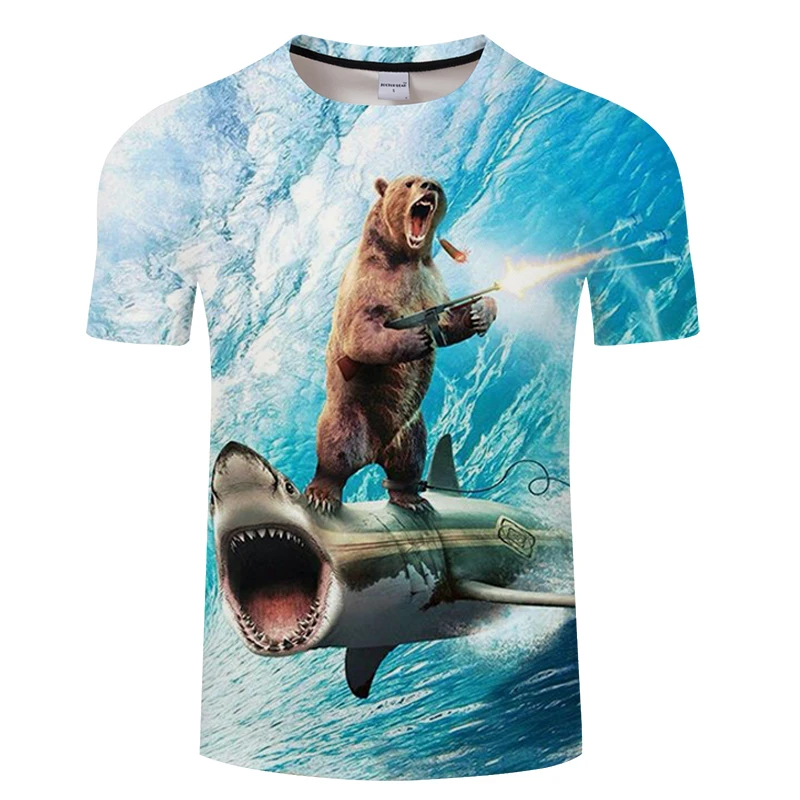 Летняя футболка для отдыха с 3d принтом мужчин забавная Мужская и женская в стиле