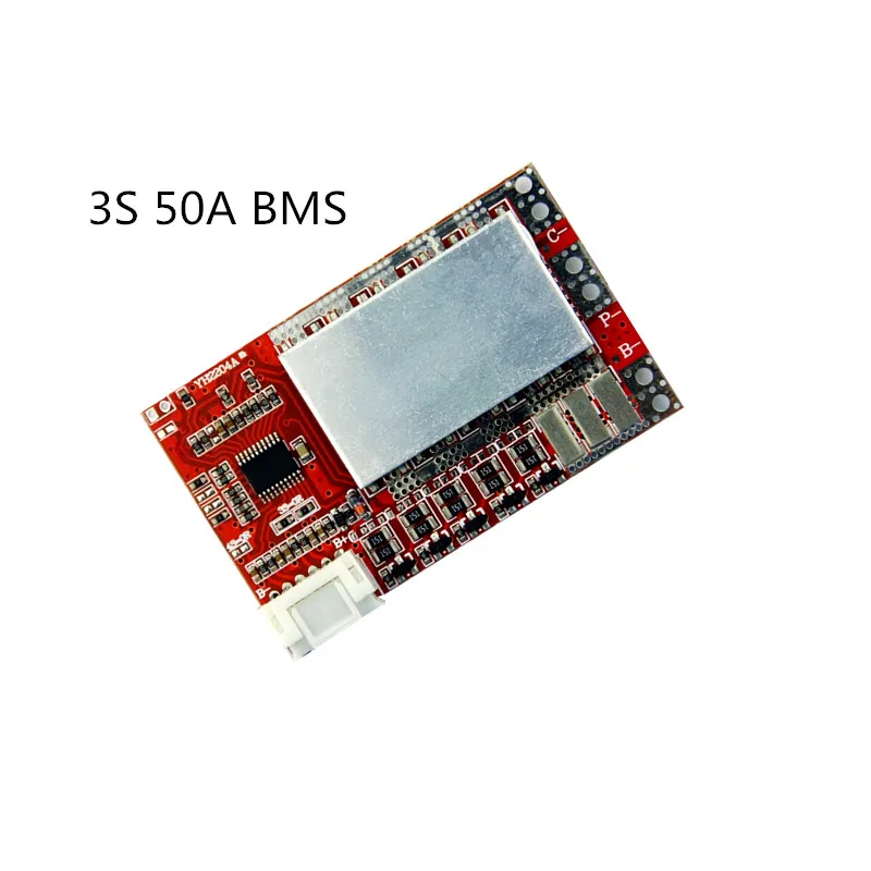 

3S 50A BMS Board/ 55A 3.7V Lithium battery protection board/3.2V iron phosphate/LiFePO4 battery BMS board with Balance