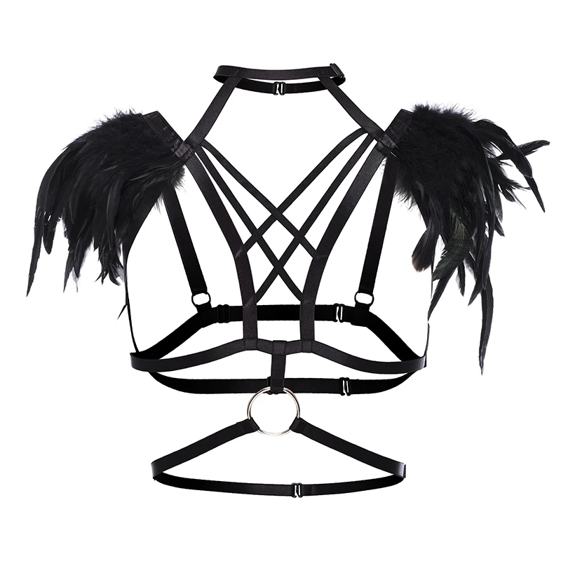 Женский бюстгальтер клетка в виде крыльев Ангела|body harness cage bra|bondage braharness bra |