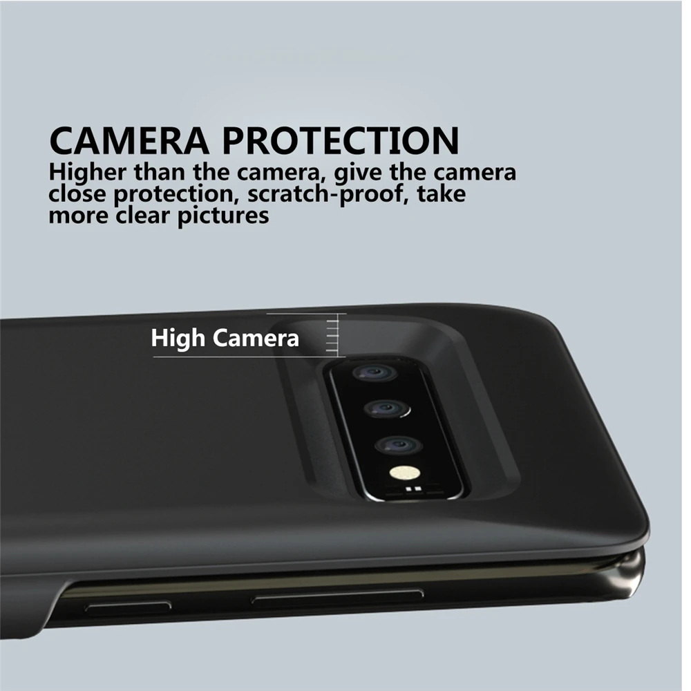 Тонкие чехлы с зарядным устройством для Samsung Galaxy S10 Plus чехол аккумулятором 7000 мАч