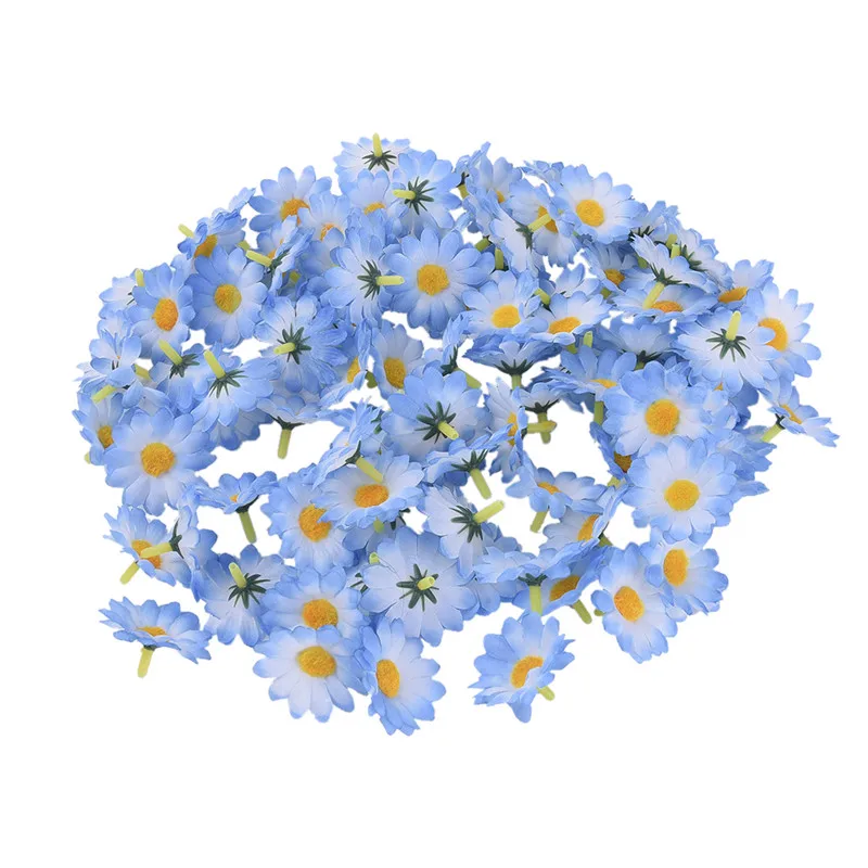 100 шт. искусственных цветов цветок маргаритки для дома гостиной свадебной