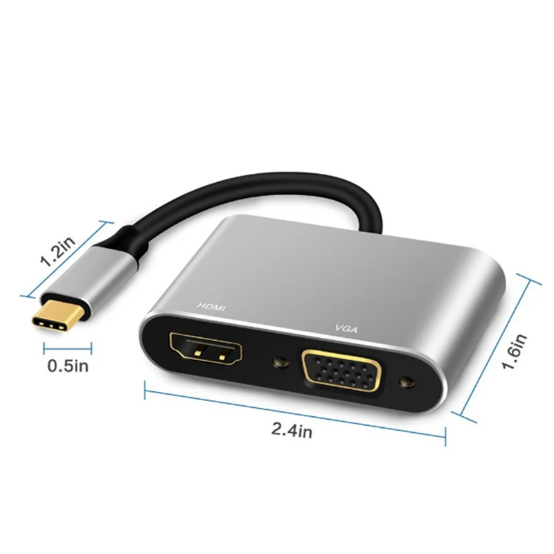 Адаптер USB Type C HDMI 4k VGA конвертер док станции Thunderbolt 3 внешний ключ для Samsung GALAXY Note8 S9