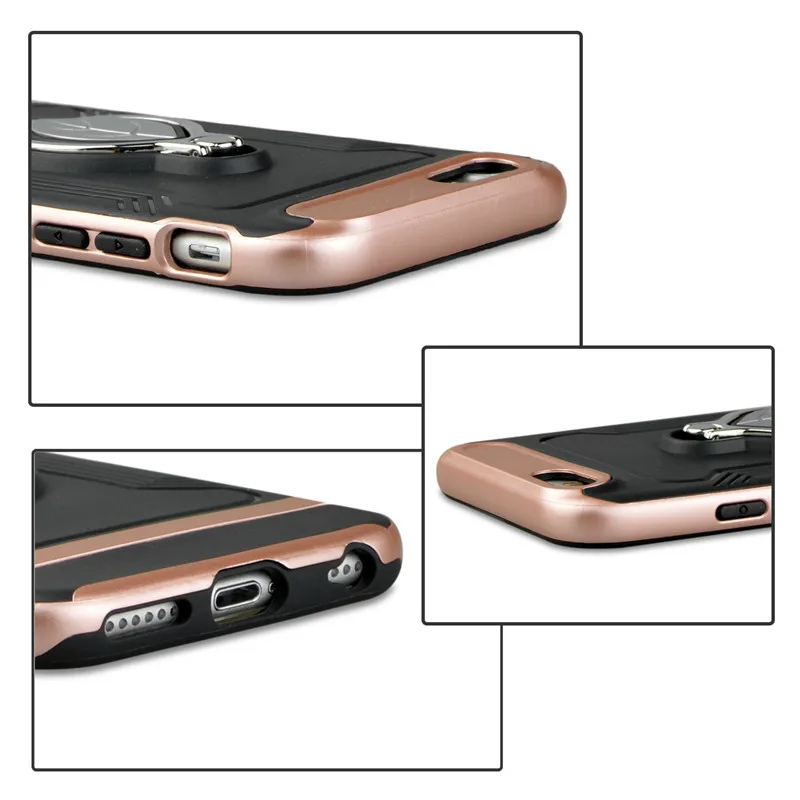 Heat dissipation Phone Case For iPhone 6s 6 7 8 Plus XR XS MAX Leaf Finger Ring Magnetic Bracket PU Soft Silicone Hard PC Cover |