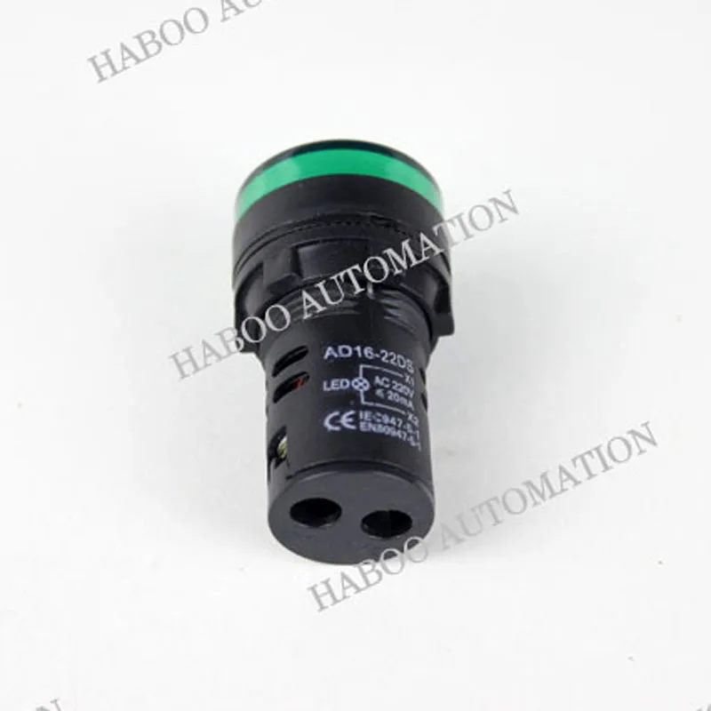 10 шт./лот dia.22 мм led indicator16D 22D/S APT аналогичный индикатор освещение красный зеленый