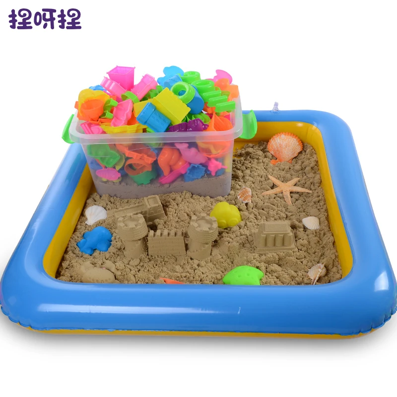 Пластик надувной лоток для песка Передвижной столик динамический песок обучения