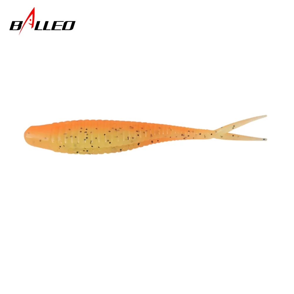 Balleo 10pcs/lot Fork Tail jig soft lure 7cm/1.8g Fishing Shad Silicone bait Soft Plastic Bait Feeder For Pike fishing | Спорт и