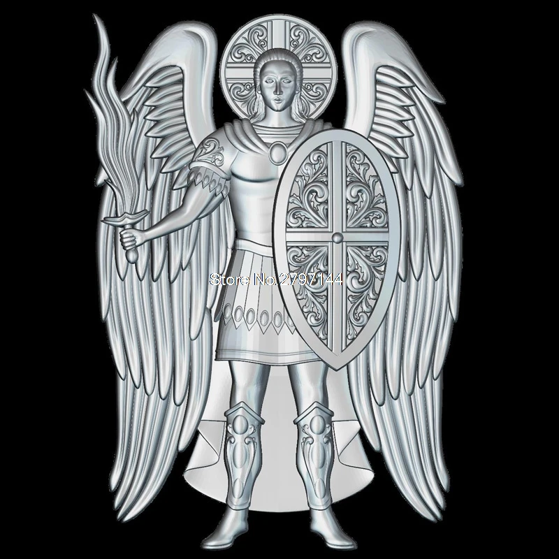 Saint Mihail (Arhanghelul) 3d модель для ЧПУ STL формат Religion рельефная маршрутизатор 3 осевой