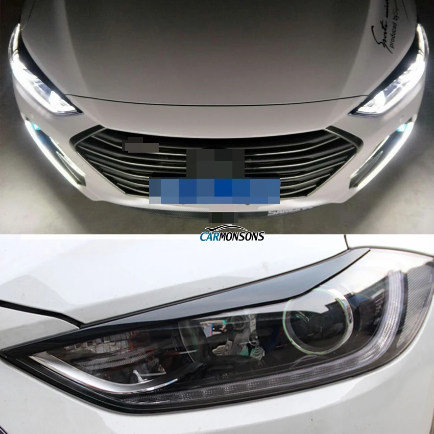 Cardimanson Чехлы для Hyundai Elantra 2016 2017 седанские фары веки бровей хромированные наклейки