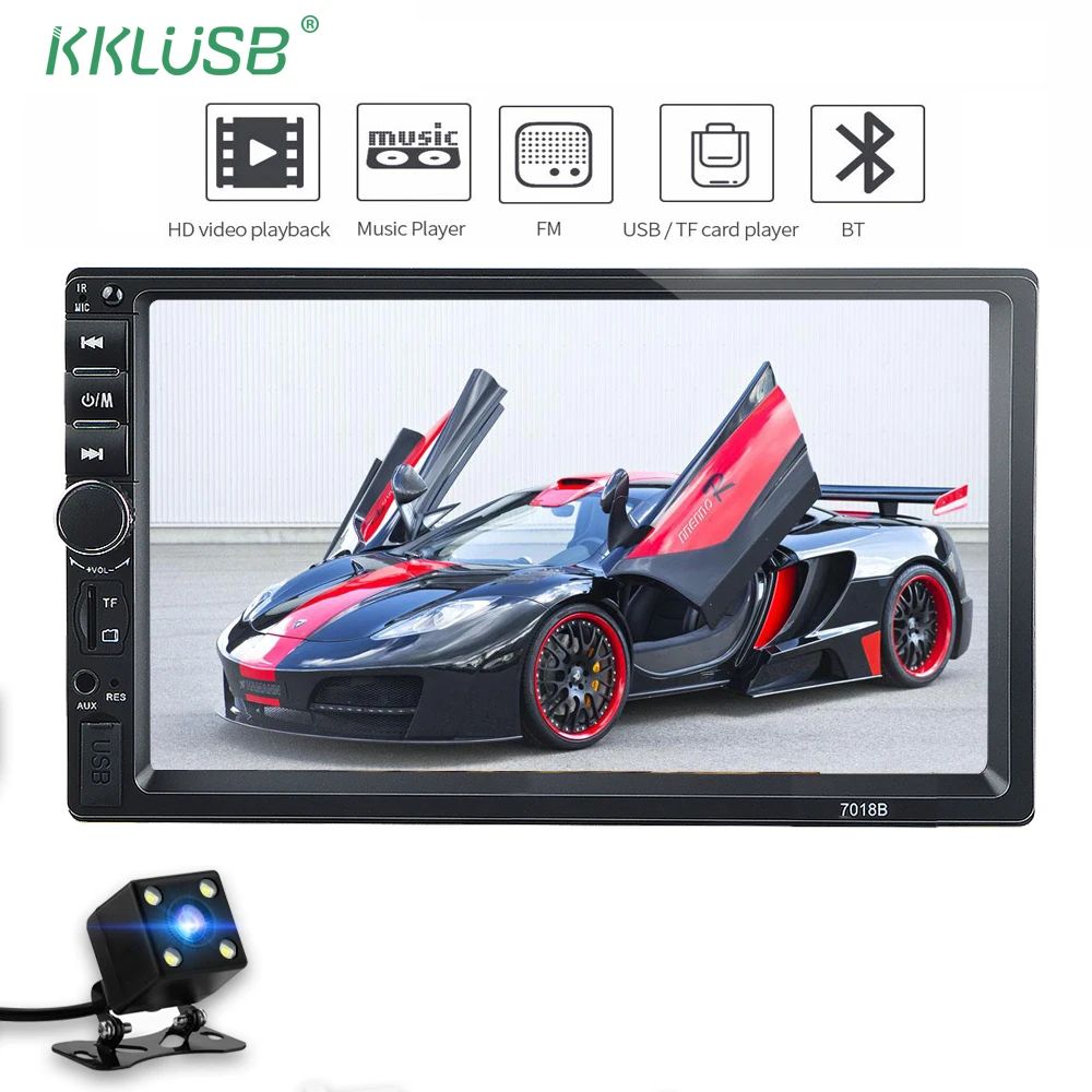 2 Din 7 ''дюймовый ЖК дисплей сенсорный экран В 12 Авто Радио аудиомагнитолы