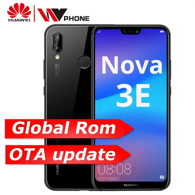 Huawei p20 lite Nova 3e 4G 64G мобильный телефон с восьмиядерным процессором 5 84 дюйма 3000 мАч