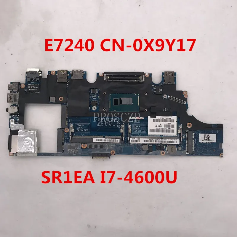 Бесплатная доставка материнская плата для ноутбука E7240 Φ 0X9Y17 X9Y17 VAZ50 с SR1EA ЦПУ HM87