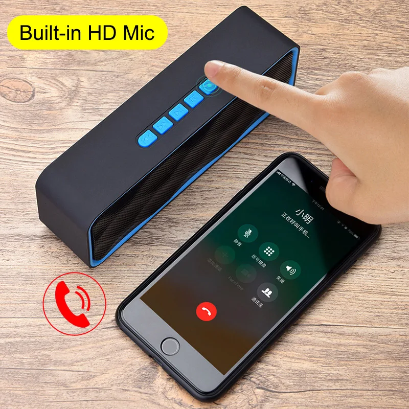 SC211 Bluetooth динамик портативный Bluetooth Колонка громкий динамик с микрофоном Музыкальная Коробка модель поддержка TF AUX FM радио для телефона ПК