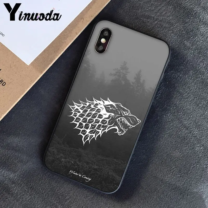 Yinuoda Игра престолов дом Старк DIY окрашенный красивый чехол для телефона для Apple iPhone 8 7 6 6S Plus X XS MAX 5 5S SE XR чехол