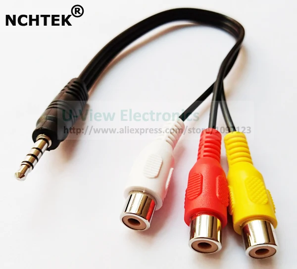 NCHTEK 4 полюса 3 5 мм штекер стерео RCA гнездо Аудио Видео AV адаптер кабель около 25