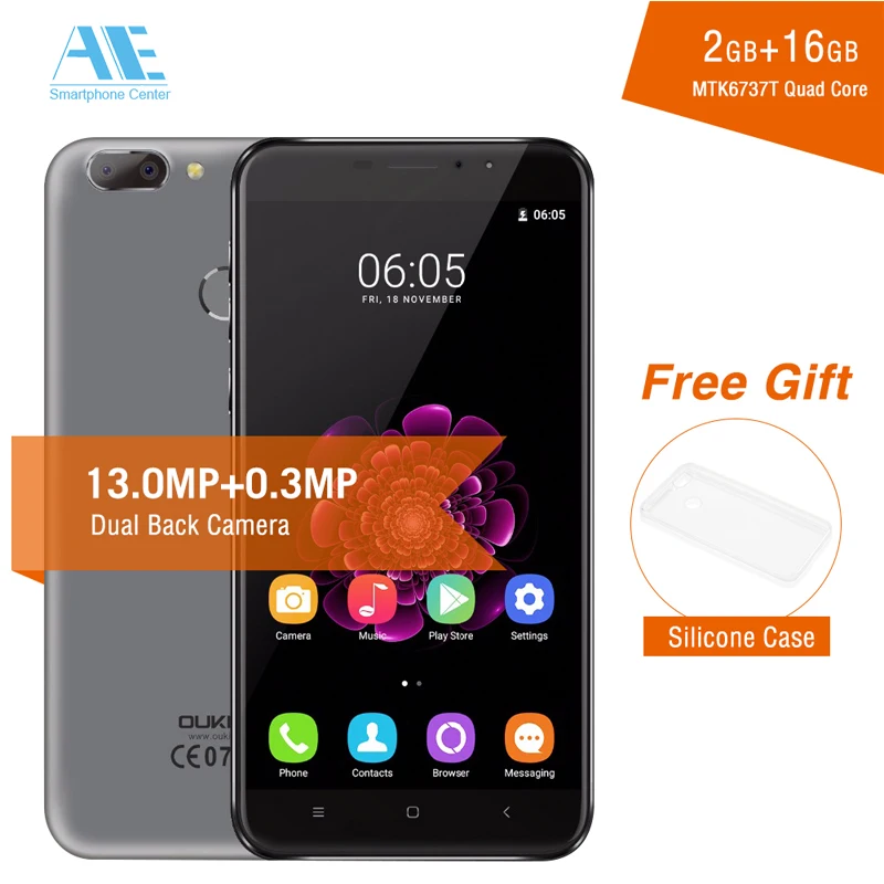 Oukitel U20 плюс mt6737t четыре ядра 2 Гб Оперативная память 16 Встроенная отпечатков