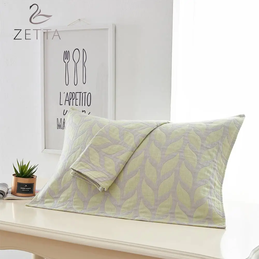 [ZETTA]A piece of cotton pillow towel cover 100% couple single gauze pillowcase | Дом и сад